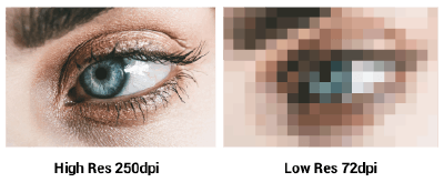 High res vs low res